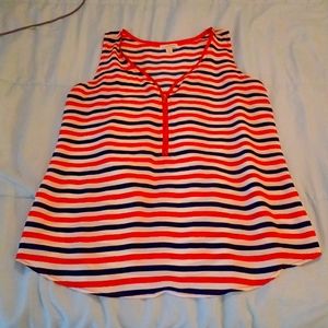 Charming Charlie-Red white and blue sleeveless top